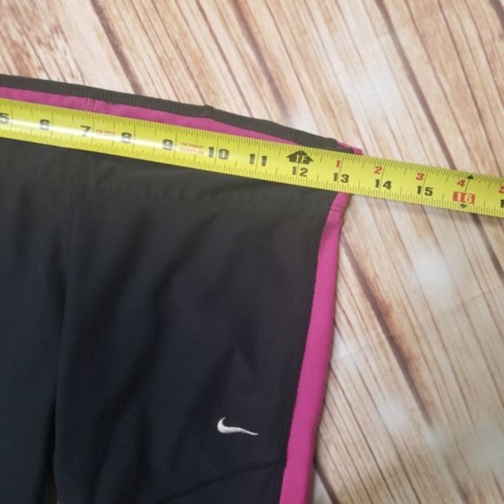 Nike Black Pink Running Tights Leggings Gym Yoga Activewear Workout Athletic - Picture 9 of 12